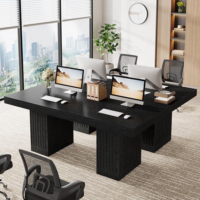Tribesigns 63 Inch Executive Desk, Modern Office Computer Desk - Image 8