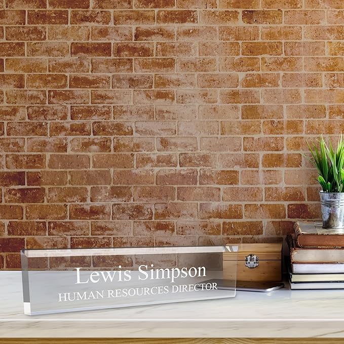 SignsByLITA Personalized Acrylic Desk Name Plate 2" x 8" - Image 3