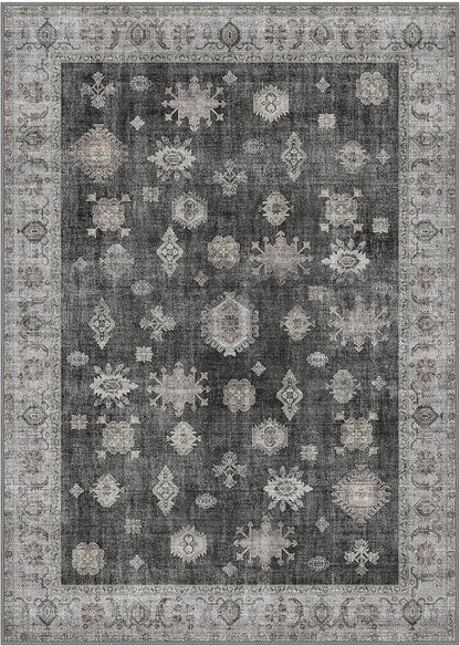 GENIMO 5x7 Area Rugs for Living Room, Machine Washable Non Slip Vintage Retro - Image 7