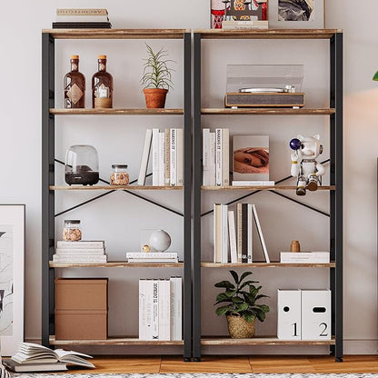 IRONCK Bookshelves and Bookcases, 31.5in Wide Shelf 5-Tier Ladder Shelf - Image 2