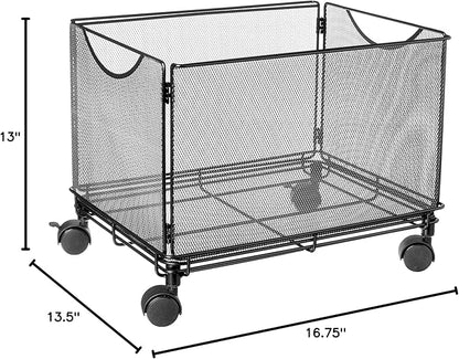 Safco Onyx Rolling Cart Desktop Tub File, Fits Letter-Size Hanging Folders - Image 5