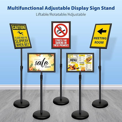VAIIGO 6Packs 11x17 Inch Adjustable Pedestal Poster Sign Stand, Heavy Duty - Image 2