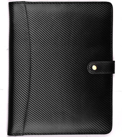 LEATHER VILLAGE Portfolio Professional Organizer – Carbon Fiber Genuine Leather by LeatherVillage