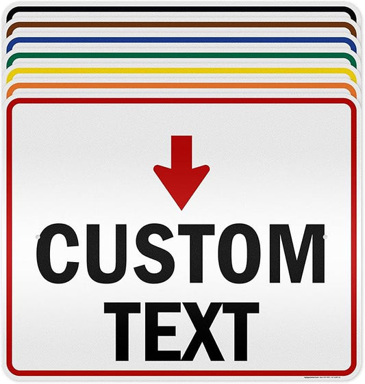 Custom Arrow Directional Sign, Down Arrow, 24x30 Inches, 3M EGP Reflective by MySignCenter