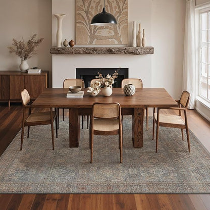 GENIMO 9x12 Area Rugs for Living Room, Machine Washable Non Slip Vintage Rugs - Image 3