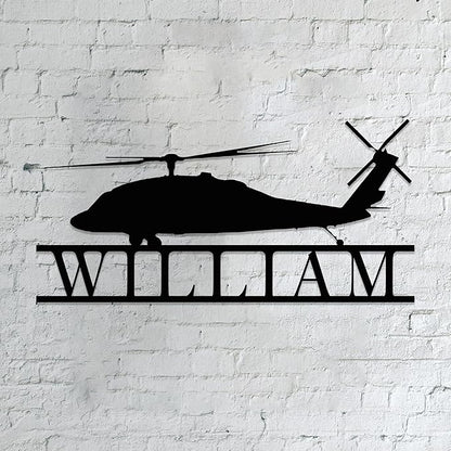Personalized Metal Airplane Wall Art, Airplane Name Sign, Customized Pilot Name by Unknown