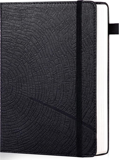 CAGIE Lined Journal for Men Women, Tree Growth Ring Leather Bound Journal by CAGIE