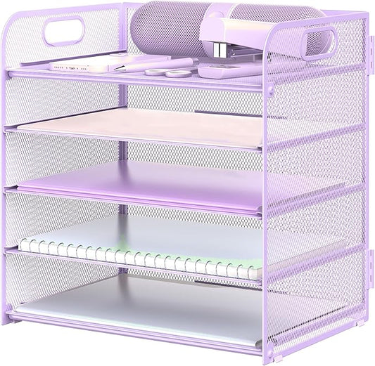 Letter Tray Paper Organizer 5-Tier Desk Organizer File Organizer Paper Holder by Sinboun