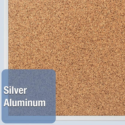 Quartet Cork Board, Bulletin Board, Aluminum Frame - Image 6