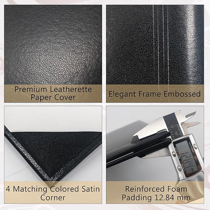 GraduationMall 11"x14" Smooth Padded Diploma Cover Certificate Holder Black - Image 3