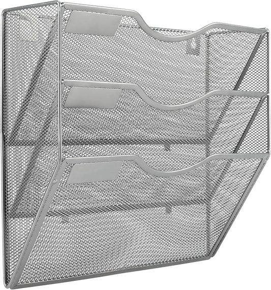 EasyPAG Hanging Wall File Organizer, 3 Pocket Wall Mounted Mail Organizer by EasyPAG