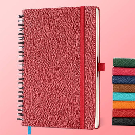 IN-LUXPRO Planner 2026 Daily Weekly and Monthly, 12 Months Spiral Bound by IN-LUXPRO