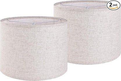 Set of 2 Drum Lampshades for Table, Floor & Bedside Lamps by GOSO