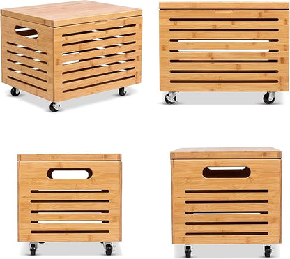 BIRDROCK HOME Rolling File Storage Organizer Box - Image 6