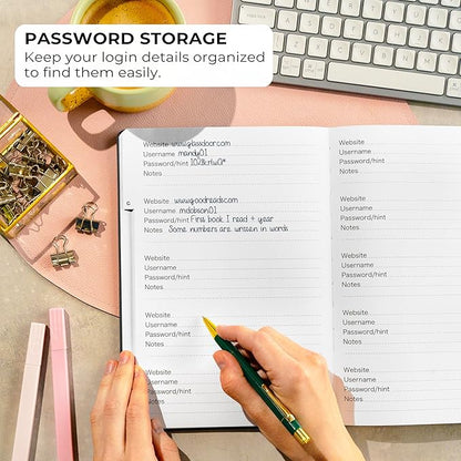 Clever Fox Password Book with alphabetical tabs. Internet Address Organizer - Image 3