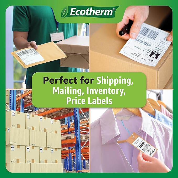 1.25" x 1" Thermal Labels | 4 Rolls | 5520 Labels | fits Zebra, Offnova Thermal - Image 6