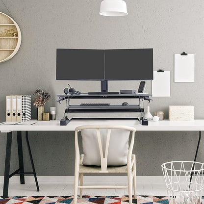 Ergotron – WorkFit-TL Standing Desk Converter, Dual Monitor Sit Stand Desk Riser - Image 2