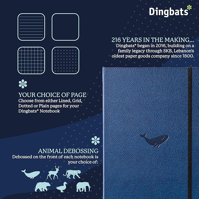 Dingbats* - Wildlife Plain Extra Large A4 Notebook - PU Leather Hardcover - Image 2