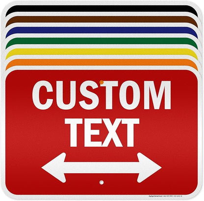 Custom Arrow, Custom Directional Sign, Two way Arrow, 12x18 Inches, 3M EGP by MySignCenter