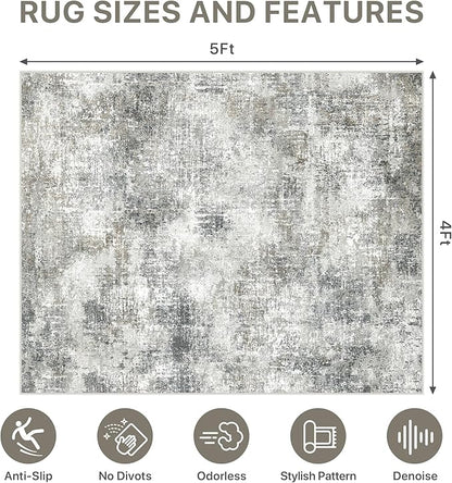 Office Chair Mat for Hardwood Tile Floor, Abstract 48"X 60" Desk Mats for - Image 9