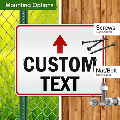 Custom Arrow, Custom Directional Sign, Up Arrow, 24x30 Inches, 3M EGP Reflective - Image 5