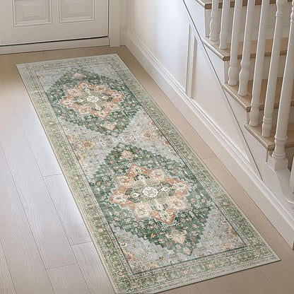 GENIMO 2x10 Runner Rugs for Hallway, Machine Washable Non Slip Vintage Rugs by GENIMO