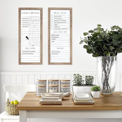 Sheffield Home Set of Two Family Planner Dry Erase Boards Featuring, Chore Chart - Image 2