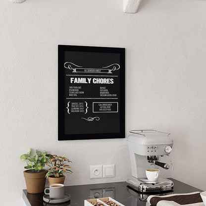 HBCY Creations 18" x 24" Rustic Black Solid Wood Frame Wall Chalkboard - Image 6