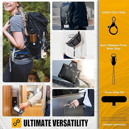 KAHETA 2 Pack Retractable Keychain Heavy Duty Carabiner Badge Holder Clip - Image 8