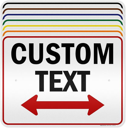 Custom Arrow, Custom Directional Sign, Two Way Arrow, 18x24 Inches, 3M EGP by MySignCenter