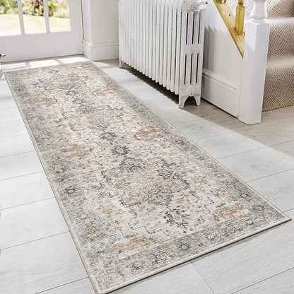 GENIMO Runner Rug 3x7, Non Slip Vintage Hallway Runner Rugs, Low Pile by GENIMO