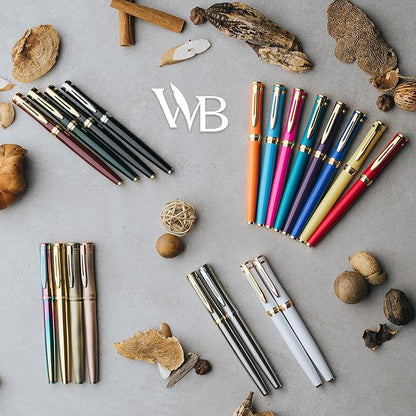 Wordsworth & Black Fountain Pen Set, 18K Gilded Broad Nib, Includes 24 Pack Ink - Image 8