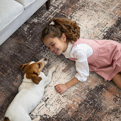 GENIMO Washable Area Rugs for Living Room, 9x12 Vintage Non Slip Rugs, Low Pile - Image 10