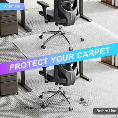 Vicwe Office Chair Mat for Carpet, 2 Pack, Easy Rolling Hard Mat for Office - Image 5