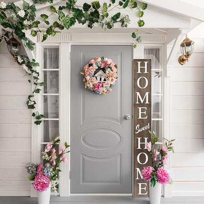 Home Sweet Home Sign for Front Door, Wood Rustic Front Porch Décor, Farmhouse - Image 7