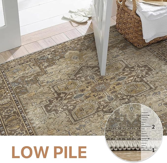 GENIMO 2x10 Runner Rugs for Hallway, Machine Washable Non Slip Vintage Rugs - Image 4