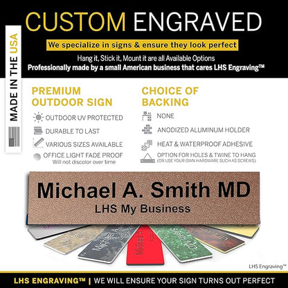 Personalized Name Plate with Choice of Mounting Holders - Image 2