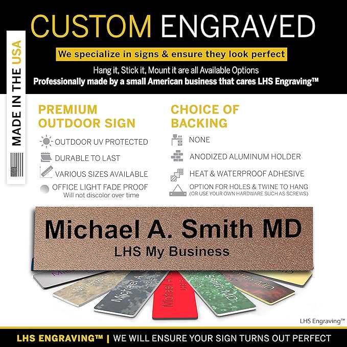 Personalized Name Plate with Choice of Mounting Holders - Image 2