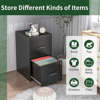 Yukimo 2 Drawer File Cabinet - Image 6