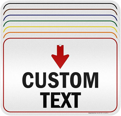 Custom Arrow, Custom Directional Sign, Down Arrow, 12x18 Inches, 3M EGP by MySignCenter