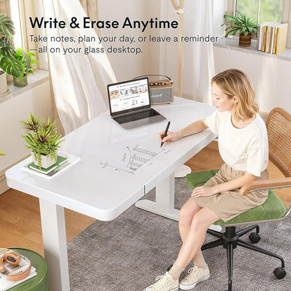 FLEXISPOT Comhar Electric Pure Glass Standing Desk - Image 5