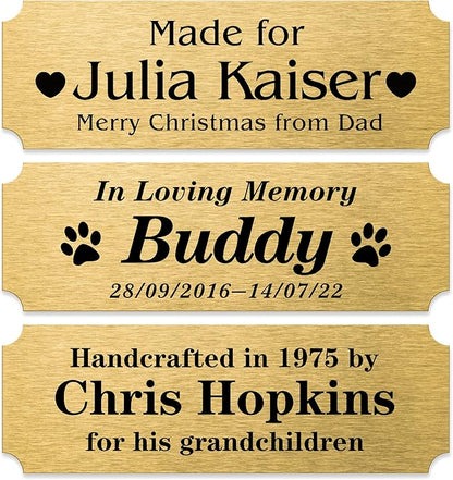 Caramel Sweet Life Personalized Name Plates, Solid Brass Engraved Plaque by Caramel