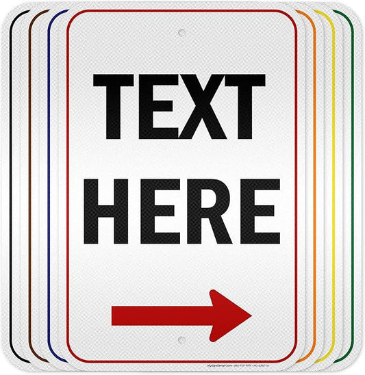 Custom Arrow, Custom Directional Sign, Right Arrow, 12x18 Inches, 3M EGP by MySignCenter