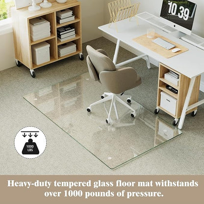 Koonmi Tempered Glass Chair Mat - Image 5