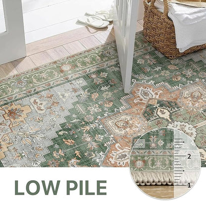 GENIMO 8x10 Area Rugs for Living Room, Machine Washable Non Slip Vintage Rugs - Image 5