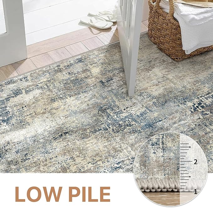 GENIMO Washable Area Rugs for Living Room, 10x14 Modern Non Slip Rugs, Low Pile - Image 6