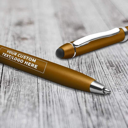 DISCOUNT PROMOS Custom Twist Action Plastic Stylus Pens, Personalized Bulk Pack - Image 7