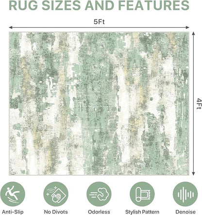 Office Chair Mat for Hardwood Tile Floor, Abstract 48"X 60" Desk Mats for - Image 9