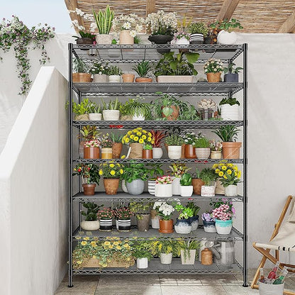 82.6H Metal Shelving Unit 7 Tier Storage Shelves Adjustable Wire Shelving Metal - Image 7