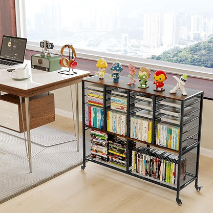 EasyPAG Rolling File Cart with 24 Slot Mail Organizer, Under Desk Storage with - Image 8